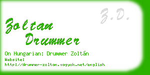 zoltan drummer business card