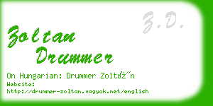 zoltan drummer business card
